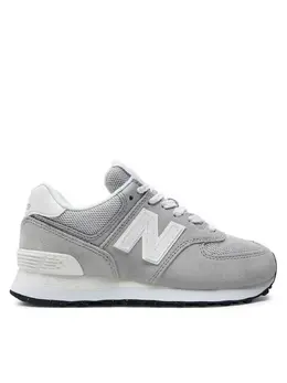New Balance: Серые кроссовки 