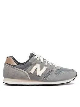 New Balance: Серые кроссовки 