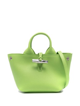 Longchamp: Зелёная сумка  Roseau