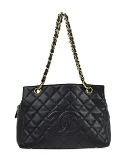 CHANEL Pre-Owned: Чёрная сумка-шоппер 