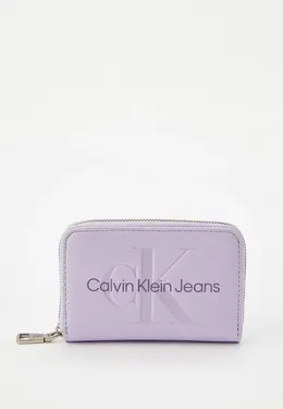 Calvin Klein Jeans: Фиолетовый кошелёк 