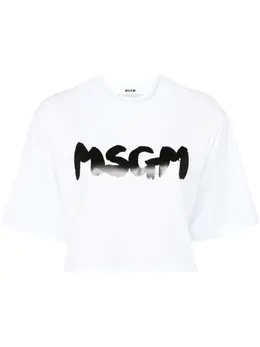 MSGM: Белая футболка 