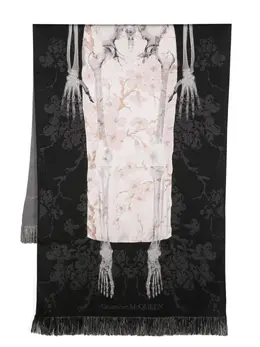 Alexander McQueen: Чёрный шарф  Skeleton