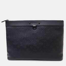 Louis Vuitton: Чёрный клатч  Pochette