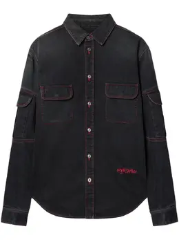 Off-White: Чёрная рубашка 