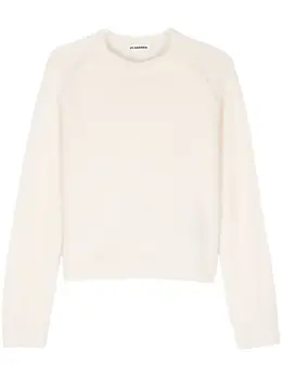 Jil Sander: Белый свитер 