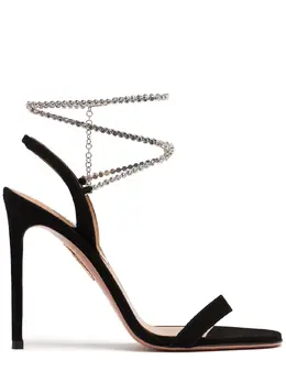 AQUAZZURA: Чёрные сандалии 