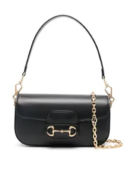 Gucci: Чёрная сумка  Horsebit 1955