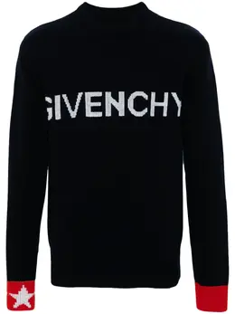 Givenchy: Синий свитер 