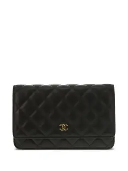 CHANEL Pre-Owned: Чёрный кошелёк 