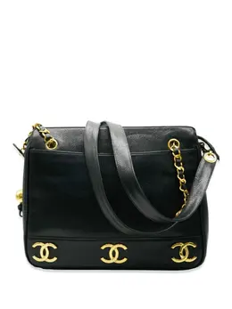 CHANEL Pre-Owned: Чёрная сумка через плечо 