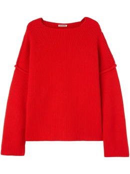 Jil Sander: Красный свитер 