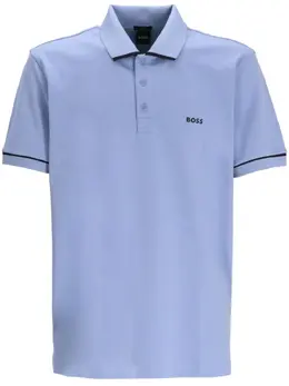BOSS: Голубое поло 