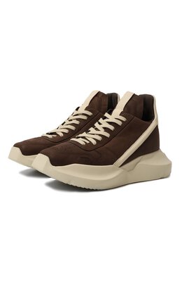 Rick Owens: Коричневые кроссовки  Geth Runner