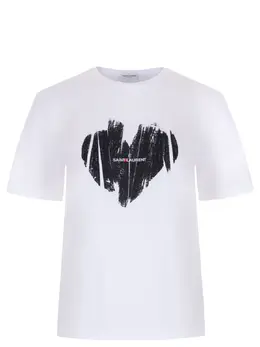SAINT LAURENT: Хлопковая футболка 