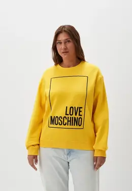 Love Moschino: Жёлтый свитшот 