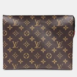 Louis Vuitton: Коричневая сумка  Pochette