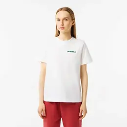 LACOSTE: Белая футболка 