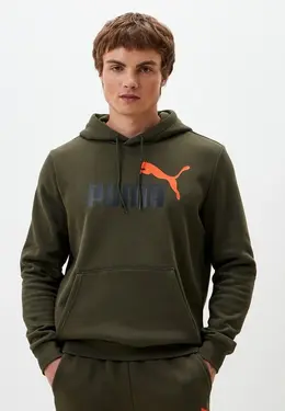 PUMA: Толстовка цвета хаки 