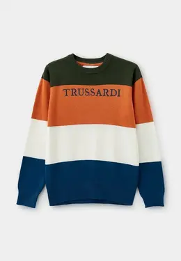 Trussardi Junior: Многоцветный свитер 