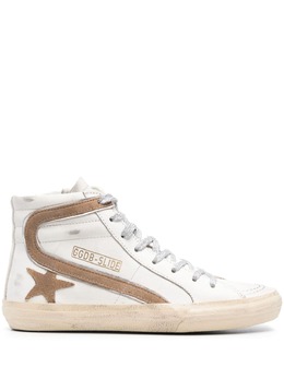 Golden Goose: Белые кроссовки  Slide