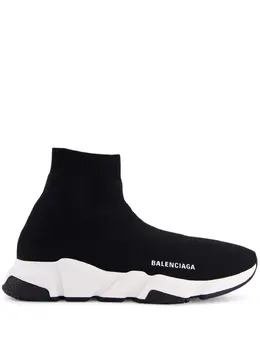 Balenciaga: Чёрные кроссовки  Speed
