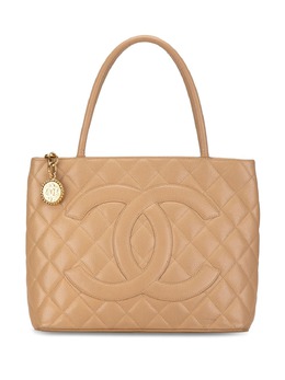 CHANEL Pre-Owned: Коричневая сумка-шоппер 