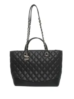 CHANEL Pre-Owned: Чёрная сумка-шоппер 