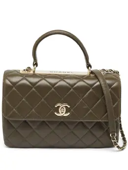 CHANEL Pre-Owned: Зелёная сумка 