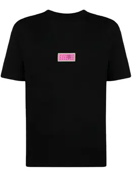 MM6 Maison Margiela: Чёрная футболка 
