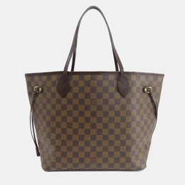 Louis Vuitton: Коричневая сумка-шоппер  Neverfull MM