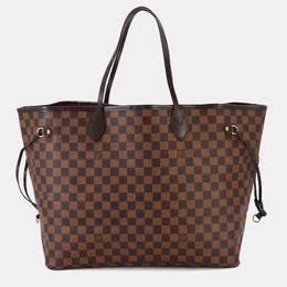 Louis Vuitton: Коричневая сумка-шоппер  Neverfull