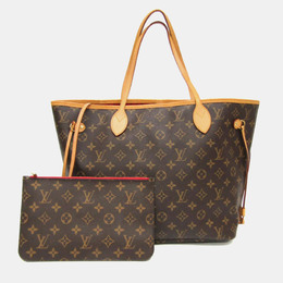 Louis Vuitton: Коричневая сумка-шоппер  Neverfull MM