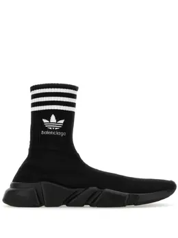 Balenciaga: Чёрные кроссовки  Speed