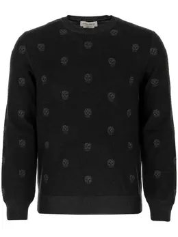 Alexander McQueen: Свитер  Skull из шерсти