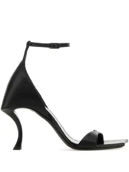 Balenciaga: Чёрные сандалии  Hourglass