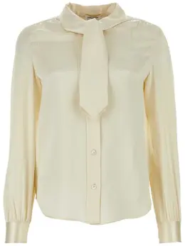 Saint Laurent: Шёлковая блуза 