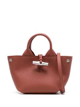 Longchamp: Коричневая сумка-шоппер  Roseau