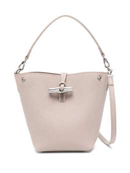 Longchamp: Серебристая сумка  Roseau