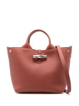 Longchamp: Коричневая сумка-шоппер  Roseau