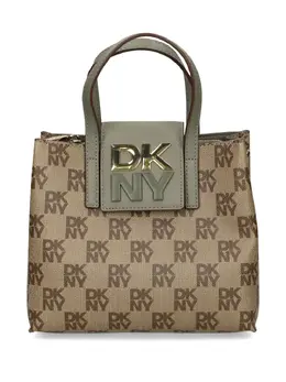 DKNY: Зелёная сумка-шоппер 