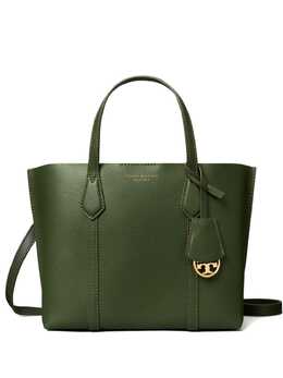 Tory Burch: Зелёная сумка-шоппер  Perry
