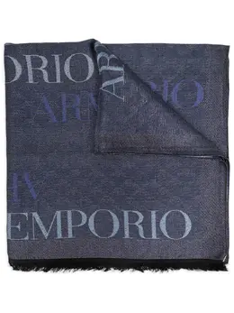 Emporio Armani: Шарф с принтом 