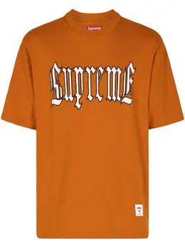 Supreme: Оранжевая футболка  Old English