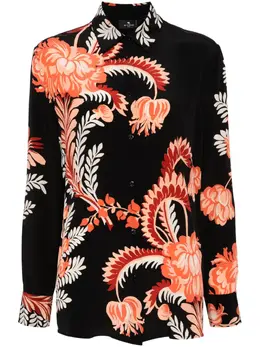 ETRO: Рубашка с растительным принтом 