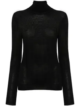 Saint Laurent: Чёрный свитер 