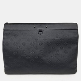 Louis Vuitton: Чёрный клатч  Pochette