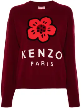 Kenzo: Свитер с цветочным принтом 