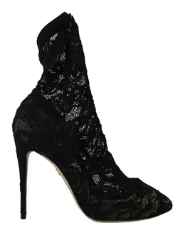 Dolce & Gabbana: Чёрные ботинки 
