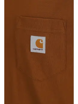 Carhartt Wip: Коричневая футболка 